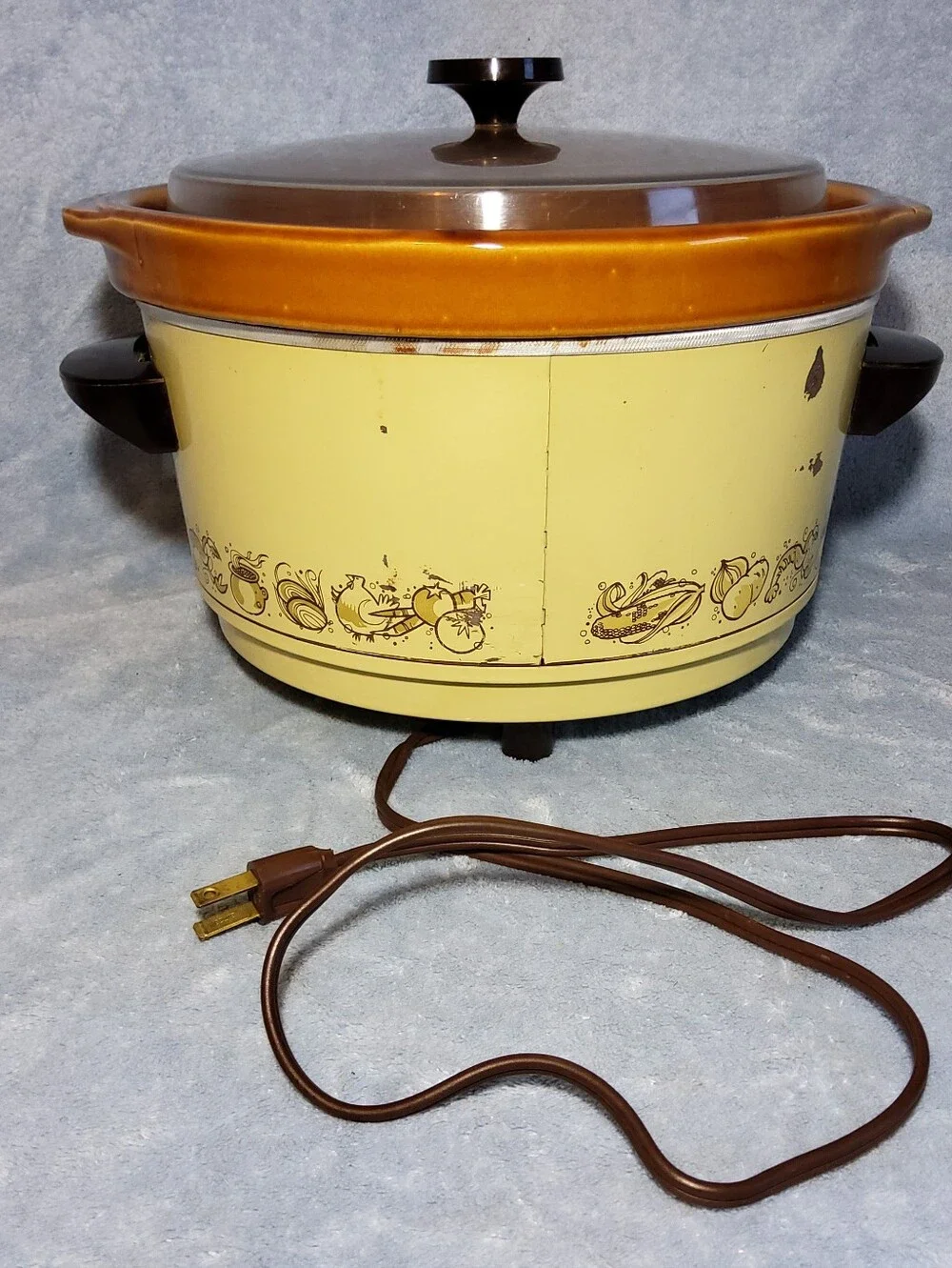 Vintage Rival Crock Pot 5 Quart Model 3350/2 Plastic Lid **Tested Working**